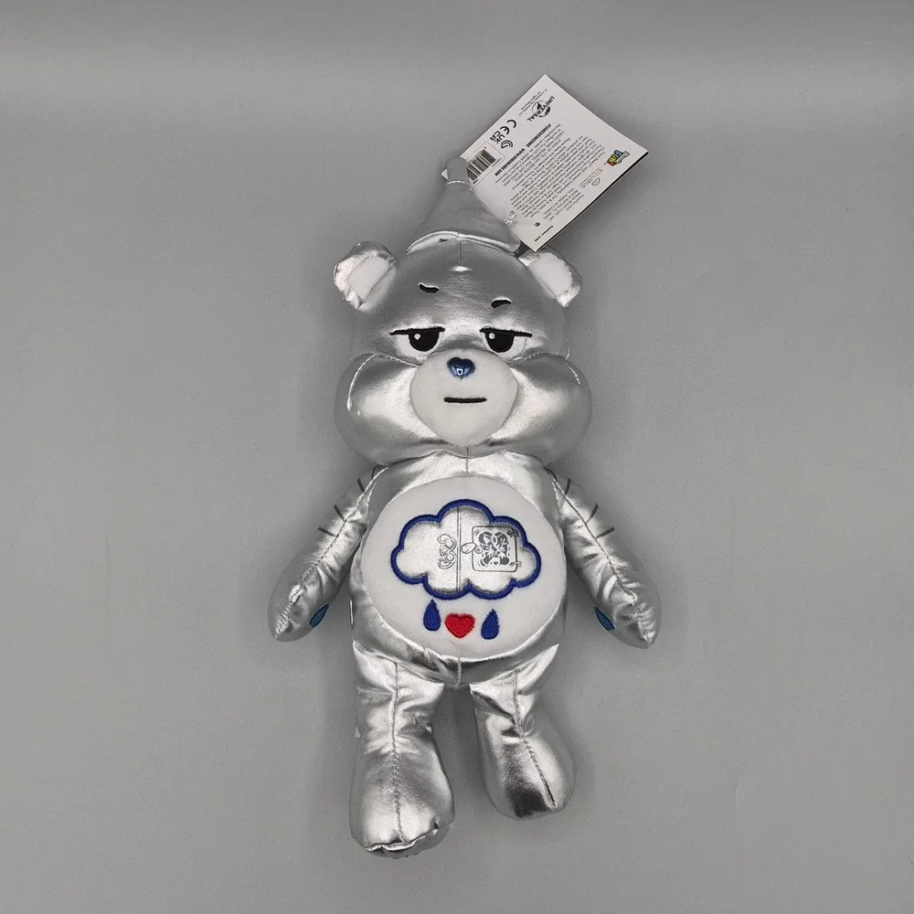 Care Bears x Wicked Tin Man Grumpy Bear Metallic Silver Plush Basic Fun 2025 NEW